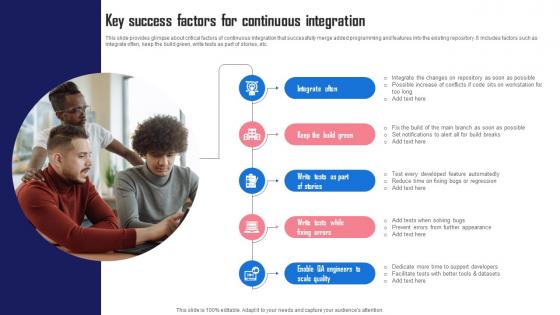 Key Success Factors For Continuous Integration Streamlining And Automating Software Development With Devops