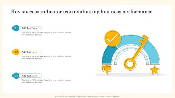 Key Success Indicator Icon Evaluating Business Performance