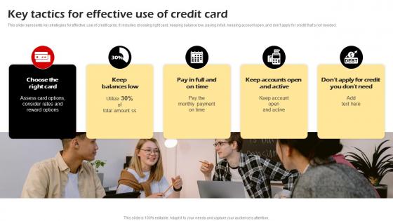 Key Tactics For Effective Use Of Credit Card Building Credit Card Promotional Campaign Strategy SS V