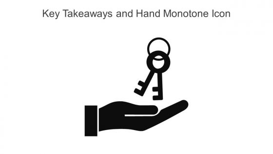 Key Takeaways And Hand Monotone Icon In Powerpoint Pptx Png And Editable Eps Format