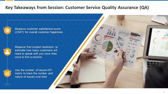 Key Takeaways From Session On Customer Service Quality Assurance QA Edu Ppt