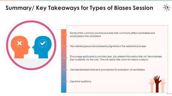 Key takeaways from types of biases session edu ppt