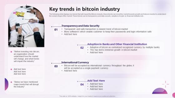 Key Trends In Bitcoin Industry Decentralized Money Investment Playbook Ppt Slides Clipart Images