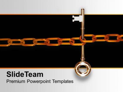 Key with chain concept of security powerpoint templates ppt themes and graphics 0113