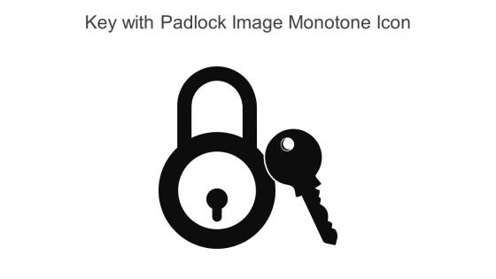 Key With Padlock Image Monotone Icon In Powerpoint Pptx Png And Editable Eps Format