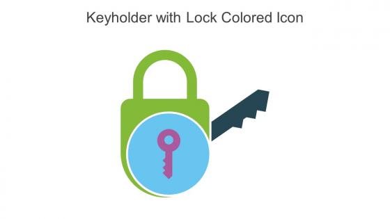 Keyholder With Lock Colored Icon In Powerpoint Pptx Png And Editable Eps Format