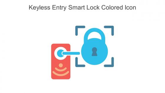 Keyless Entry Smart Lock Colored Icon In Powerpoint Pptx Png And Editable Eps Format