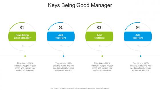 Keys Being Good Manager In Powerpoint And Google Slides Cpb