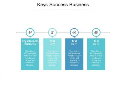 Keys success business ppt powerpoint presentation model guidelines cpb