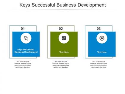 Keys successful business development ppt powerpoint presentation show graphics tutorials cpb
