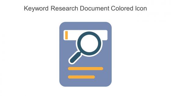 Keyword Research Document Colored Icon In Powerpoint Pptx Png And Editable Eps Format