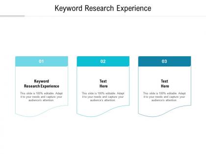 Keyword research experience ppt powerpoint presentation outline aids cpb