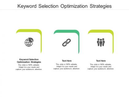 Keyword selection optimization strategies ppt powerpoint presentation gallery deck cpb
