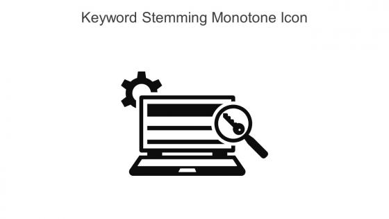 Keyword Stemming Monotone Icon In Powerpoint Pptx Png And Editable Eps Format