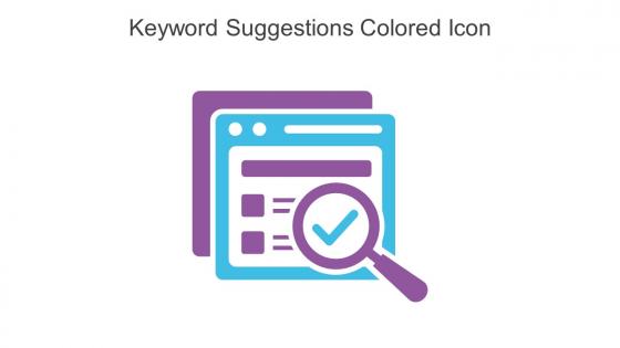 Keyword Suggestions Colored Icon In Powerpoint Pptx Png And Editable Eps Format