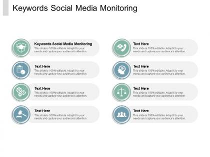 Keywords social media monitoring ppt powerpoint presentation slides icons cpb