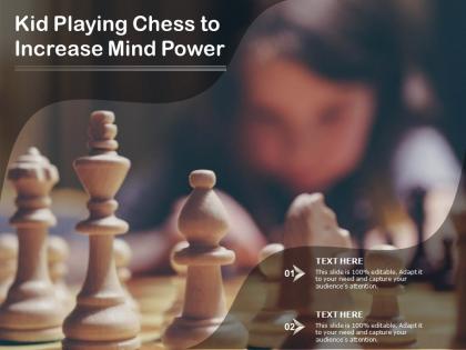 Kid playing chess to increase mind power