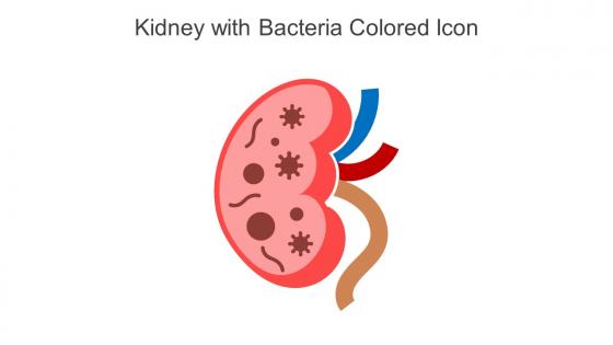 Kidney With Bacteria Colored Icon In Powerpoint Pptx Png And Editable Eps Format