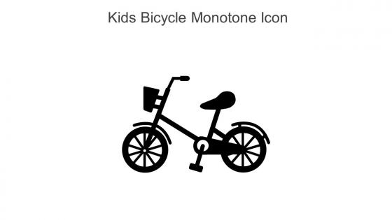 Kids Bicycle Monotone Icon In Powerpoint Pptx Png And Editable Eps Format