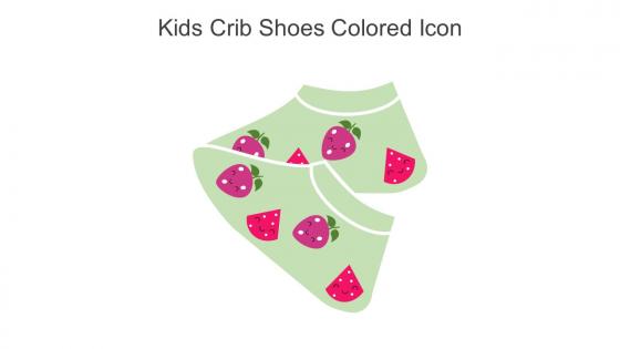 Kids Crib Shoes Colored Icon In Powerpoint Pptx Png And Editable Eps Format