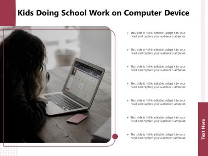 Kids doing school work on computer device