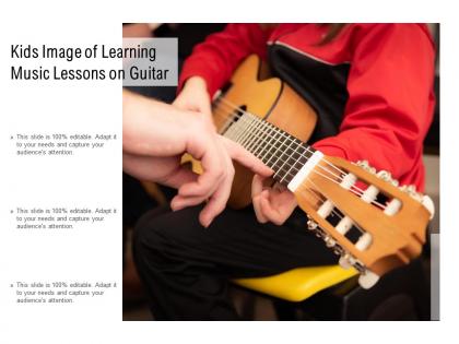 Kids image of learning music lessons on guitar