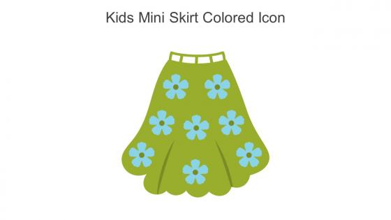 Kids Mini Skirt Colored Icon In Powerpoint Pptx Png And Editable Eps Format