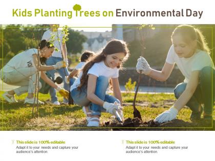 Kids planting trees on environmental day