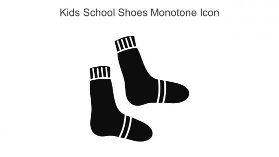 Kids School Shoes Monotone Icon In Powerpoint Pptx Png And Editable Eps Format
