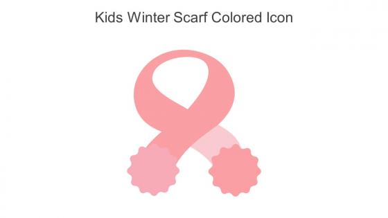 Kids Winter Scarf Colored Icon In Powerpoint Pptx Png And Editable Eps Format