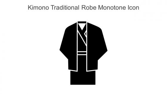 Kimono Traditional Robe Monotone Icon In Powerpoint Pptx Png And Editable Eps Format