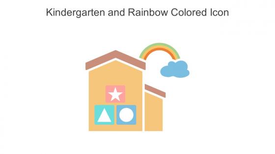 Kindergarten And Rainbow Colored Icon In Powerpoint Pptx Png And Editable Eps Format