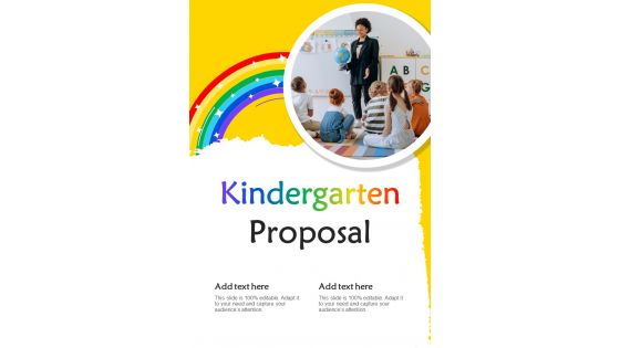 Kindergarten Proposal One Pager Sample Example Document