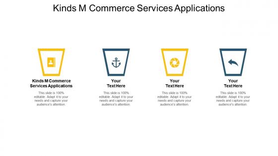 Kinds m commerce services applications ppt powerpoint presentation summary brochure cpb