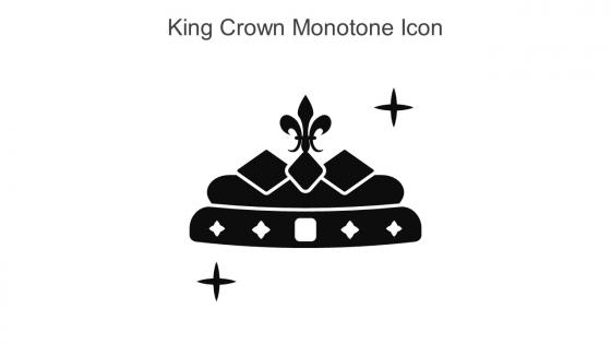 King Crown Monotone Icon In Powerpoint Pptx Png And Editable Eps Format