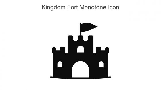 Kingdom Fort Monotone Icon In Powerpoint Pptx Png And Editable Eps Format