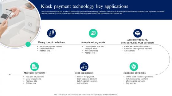 Kiosk Payment Technology Key Applications Implementation Of Omnichannel Banking Services