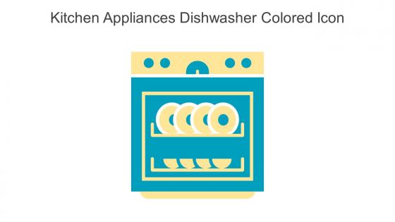 Kitchen Appliances Dishwasher Colored Icon In Powerpoint Pptx Png And Editable Eps Format