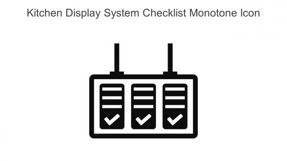Kitchen Display System Checklist Monotone Icon In Powerpoint Pptx Png And Editable Eps Format