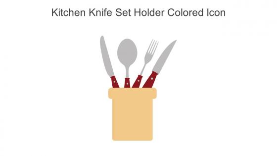 Kitchen Knife Set Holder Colored Icon In Powerpoint Pptx Png And Editable Eps Format
