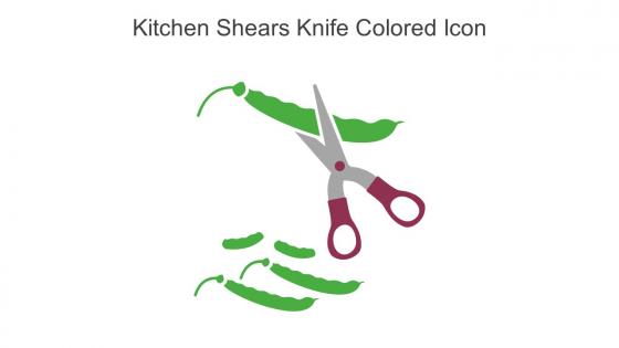 Kitchen Shears Knife Colored Icon In Powerpoint Pptx Png And Editable Eps Format