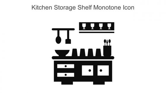 Kitchen Storage Shelf Monotone Icon In Powerpoint Pptx Png And Editable Eps Format