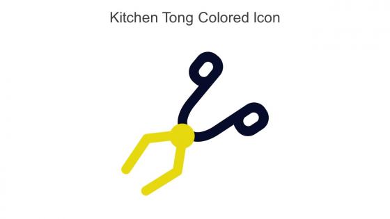 Kitchen Tong Colored Icon In Powerpoint Pptx Png And Editable Eps Format