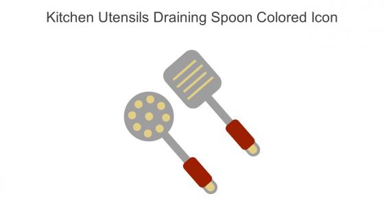 Kitchen Utensils Draining Spoon Colored Icon In Powerpoint Pptx Png And Editable Eps Format