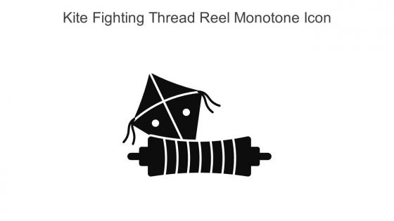 Kite Fighting Thread Reel Monotone Icon In Powerpoint Pptx Png And Editable Eps Format
