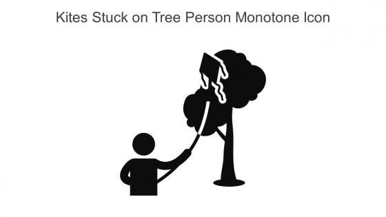 Kites Stuck On Tree Person Monotone Icon In Powerpoint Pptx Png And Editable Eps Format
