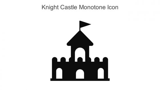 Knight Castle Monotone Icon In Powerpoint Pptx Png And Editable Eps Format