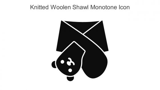 Knitted Woolen Shawl Monotone Icon In Powerpoint Pptx Png And Editable Eps Format