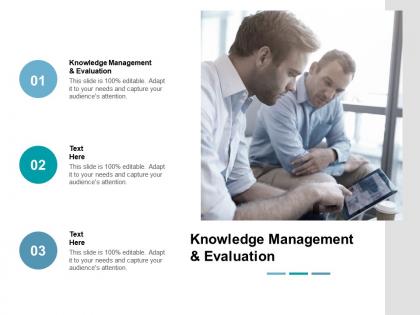 Knowledge management and evaluation ppt powerpoint presentation gallery graphics design cpb