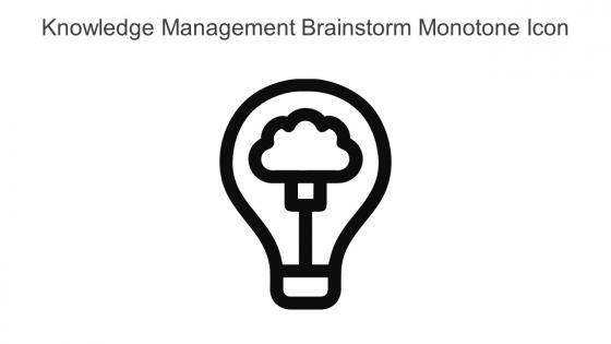 Knowledge Management Brainstorm Monotone Icon In Powerpoint Pptx Png And Editable Eps Format